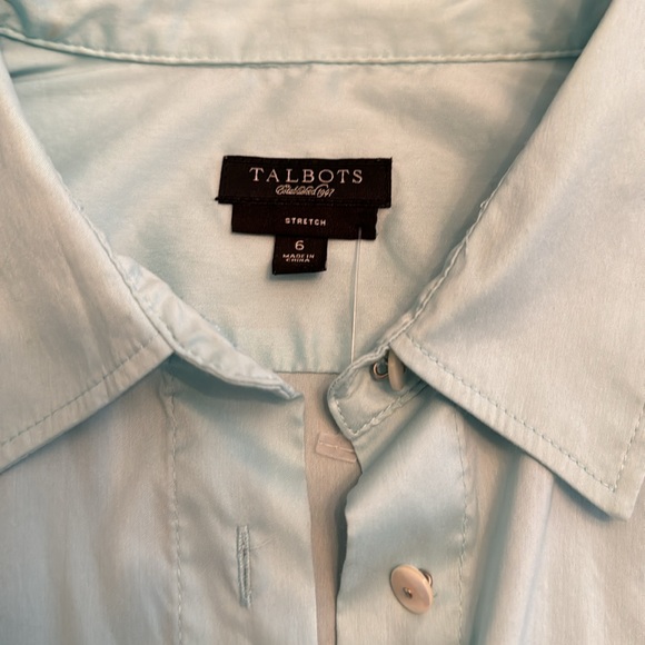 LN -Talbots top (6) & cropped pant (2) in robin egg blue/mint set -so slim! - Picture 9 of 13